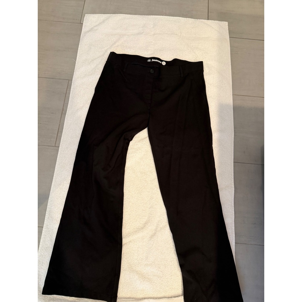 Betabrand Black Dress Pants Women's XL Petite Pull-On Flare Work Pants